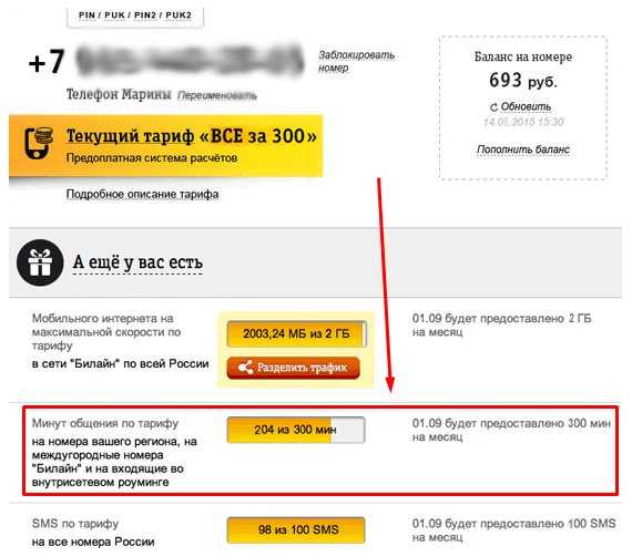 Как узнать свой тарифный план на билайне по номеру телефона бесплатно