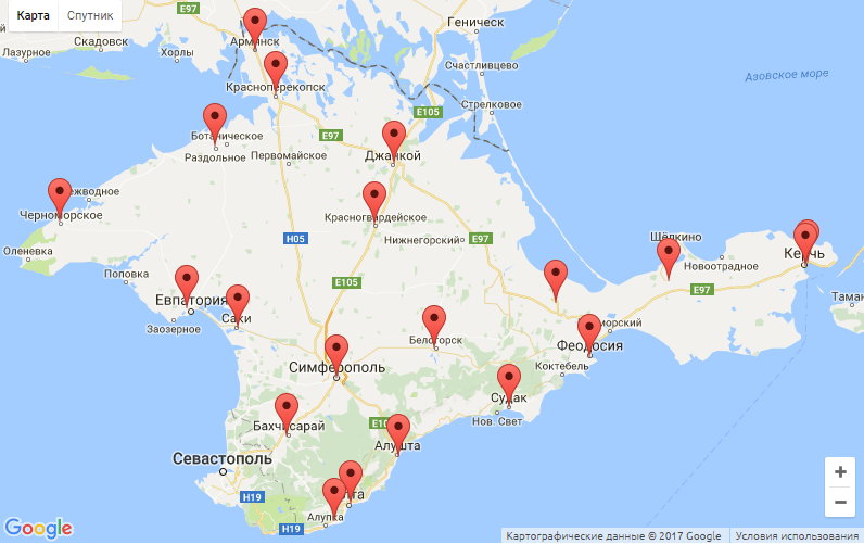 Карта покрытия теле2 в крыму